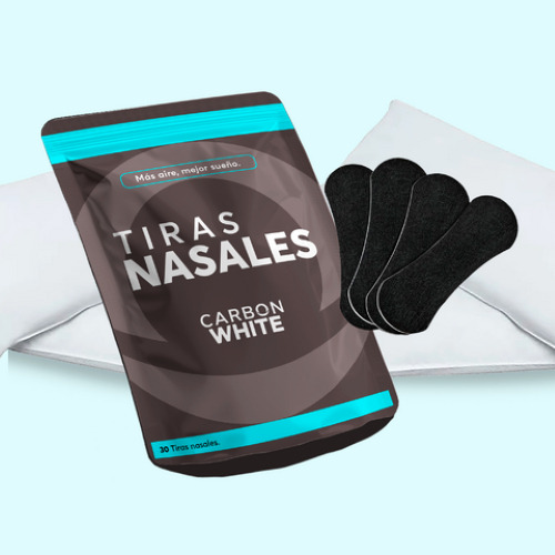 Tiras Nasales X30 Respira Dormi Mejor Ronquido Carbon White
