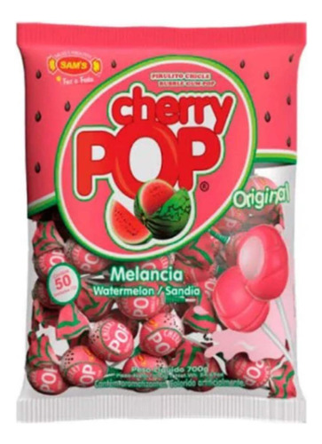 Pirulito Cherry Pop Melancia Original | 700g Sam's