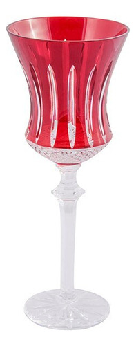 Taça Para Vinho Lodz Crystals Wola Vermelha 200 Ml - Cada Cor Vermelho