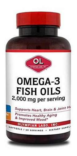 Olympian Labs Omega-3 Aceites De Pescado, 2000 Mg Por Porció