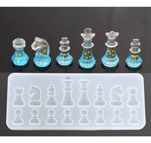 Molde Silicone Jogo Dama Xadrez Peças Tabuleiro Resina - BrSeller - Moldes  de silicone e outros produtos importados.