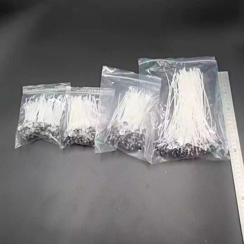 Imagen 4 de 9 de Pabilos Parafinados 15cm Con Chapita X25u Para Velas Velones