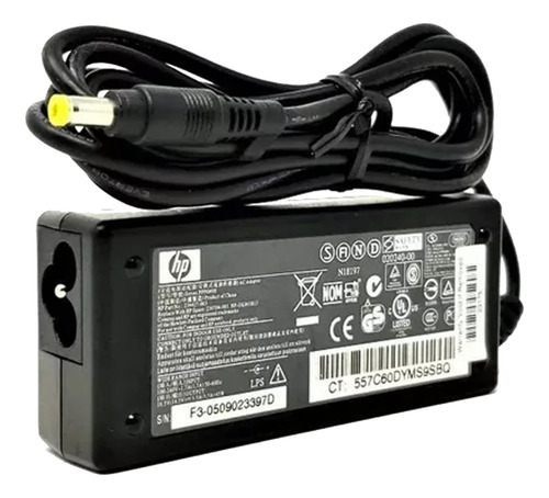 Cargador Hp 18.5v/ 3.5a/ 65w/ 4.8x1.7mm Plug Amarillo