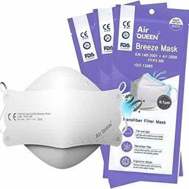 Cubrebocas Coreano Lavable Airqueen Nano Fibra Fda Ce / 5+5