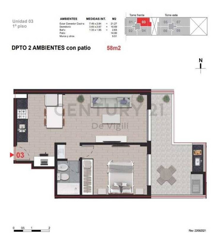 Imagen 7 de 10 de Departamentos 1 Dormitorio Con Patio!!!