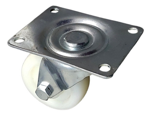 2 Ruedas Pp - Nylon Industrial De 75mm Giratorias 200kg Ruedas Blanco