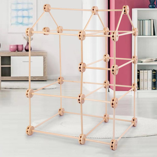 60/set Kit De Construcción Fuerte Construcción De Madera