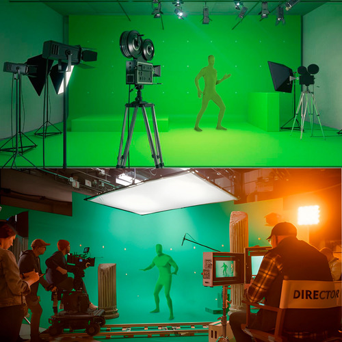 Traje Verde Cuerpo Completo Fotografía Video Chroma 180 Cm