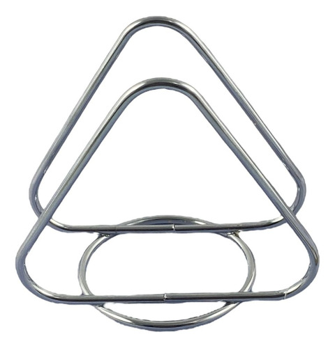 Servilletero De Mesa Triangular Metal Negro Y Cromado 11cm