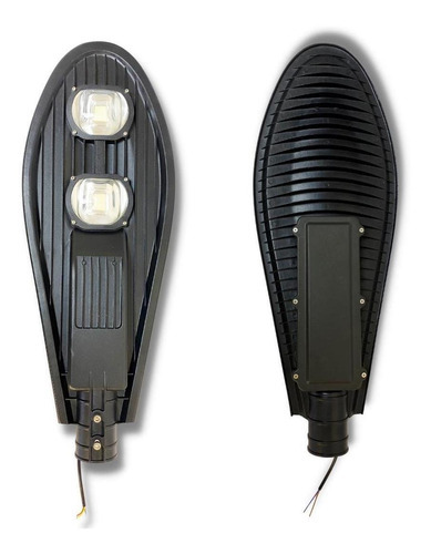 Luminária Poste Led 100w Pública Pétala Preto 6000k 127/220V