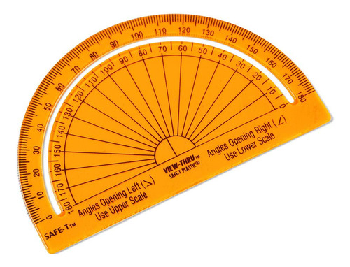 Transportador Hand2mind Safe-t Para Matemáticas Para Niños,