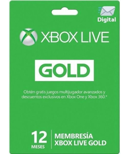 Xbox Live 12 Meses Gold Digital - Cuentas Argentinas