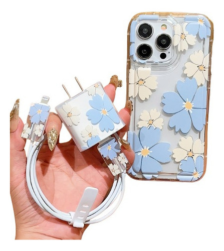 Funda For iPhone +estuche De Protección De Cargador Y Cable