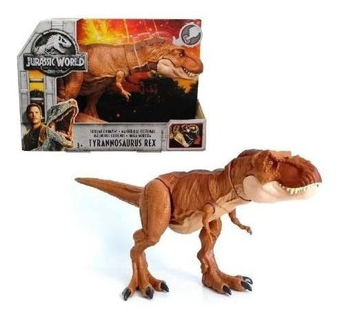 Jurassic World Dinosaurio T-rex Mordida Extrema 50 Cm Mattel