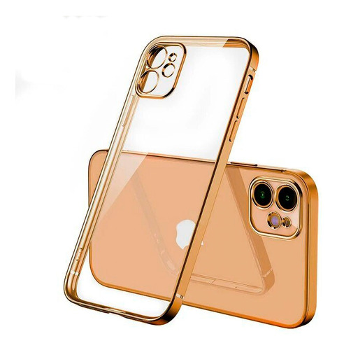 Case Transparente Bordes Lujo iPhone 13 14 15, Pro, Pro Max 