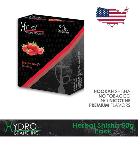 Hydro Herbal Shisha Red Lightning Strawberry 50g