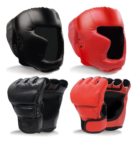 Juego De Guantes De Boxeo Y Accesorios Para La Cabeza, Inclu