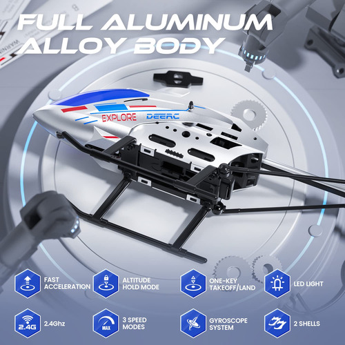 Helicóptero Deerc 3.5 Ch Altitude Hold Control Remoto Rc Color