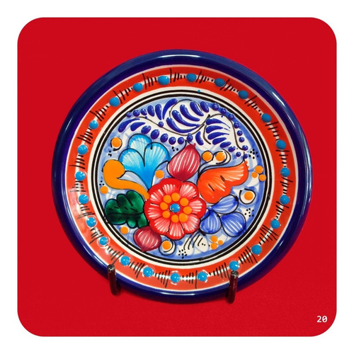 Imagen 7 de 7 de 3 Platos Talavera Poblana Colores 15 Cm Diseños Diferentes