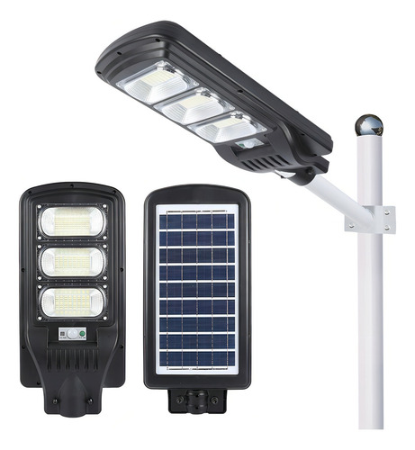 Lámpara Led Solar Luminaria Suburbana Alumbrado Publico 150w Color Negro