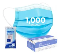 Comprar Tapabocas 1000 Pzs Cubrebocas Plisado Tricapa Termosellado