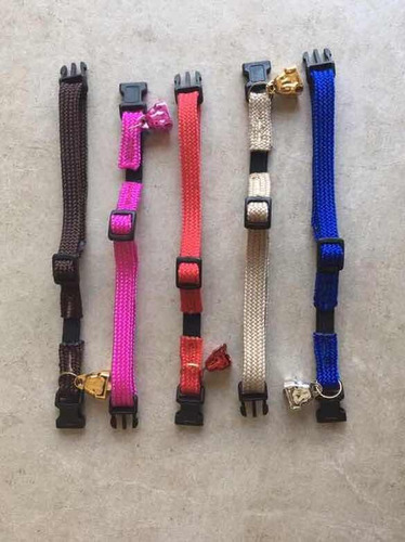 Paquete De 6 Collares Ajustables Para Gato C/campana