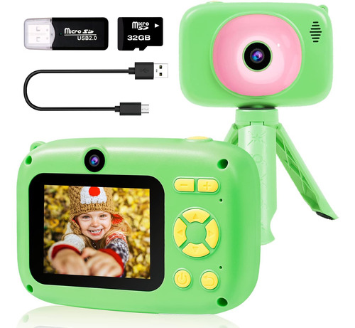 Seanme Kids Selfie Camera Con Tarjeta De 32gb, 40mp Y 1080p 