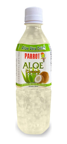 Parrot Brand - Bebida De Jugo De Aloe Vera, Sabor A Coco, 16