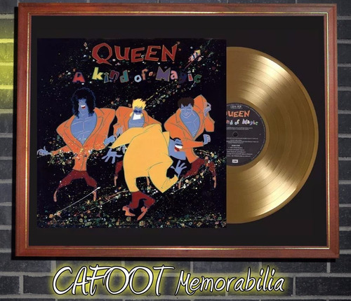 Queen A Kind Of Magic Tapa  Lp Disco Oro Enmarcados