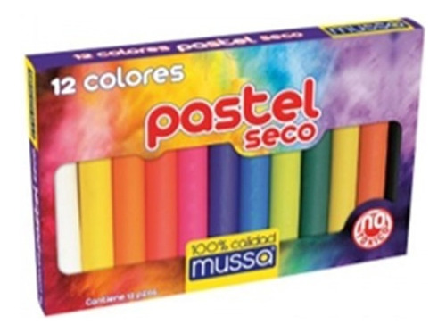 Gises Color Pastel Seco Mussa 100% Calidad 12 Piezas