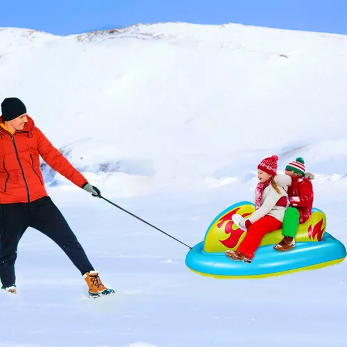 Tubo de nieve para niños, trineo de nieve para adultos, juguetes de nieve  para niños, tubo de nieve de invierno para niños y adultos (azul), 49.6 x