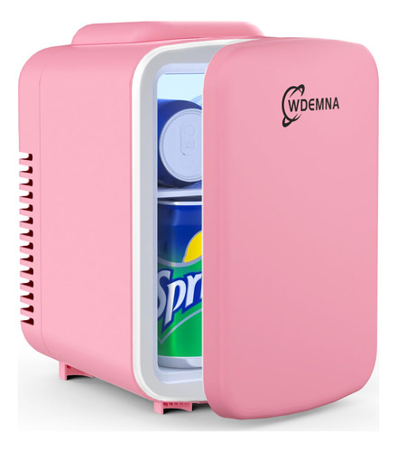 Mini Nevera Rosa, 4 Litros/6 Latas, Refrigerador Para El Cui