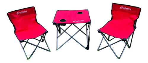 Set Outdoors Sillas + Mesa Plegable Camping Jardin Reforzado