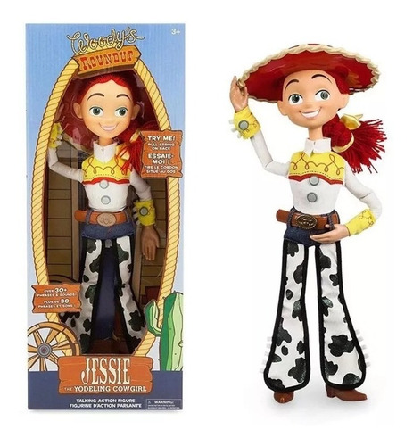  Boneca Jessie Vaqueira Toy Story 38cm Fala Ingles