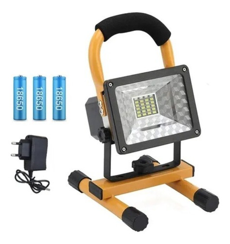 Farol Foco Led De Mano Recargable 30w Ft