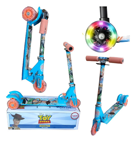 Tri Scooter Patin Toy Story  Para Niño Con Luz T364154