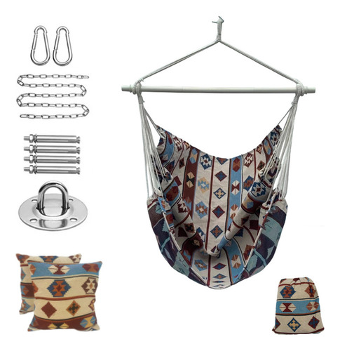 Silla Hamaca Con Barra De Hierro Para Patio O Dormitorio