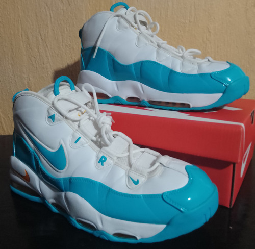 Tenis Nike Uptempo 95 Blue Fury 10mx Hombre Ancho