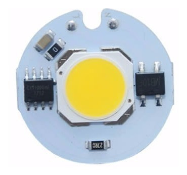 Led 9w Repuesto Cob Chip Smart Ic Luz Fria Directo 110v Ac