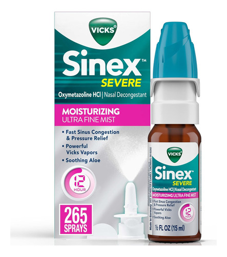 Vicks Sinex Severe Moisturizing 15ml 12 Horas Sem