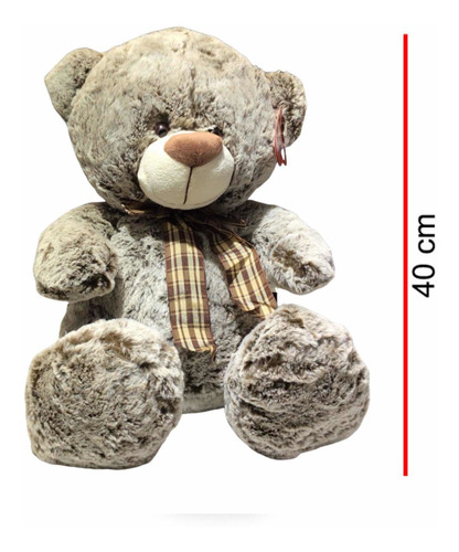 Imagen 3 de 7 de Peluche Oso Piel Jaspeado Grande 40cm Phi Phi Toys La Plata