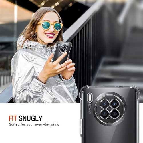 Funda Uso Rudo Silicona Tpu Suave Para Nova 8i+mica Transparente Huawei Honor 50 Lite/nova 8i