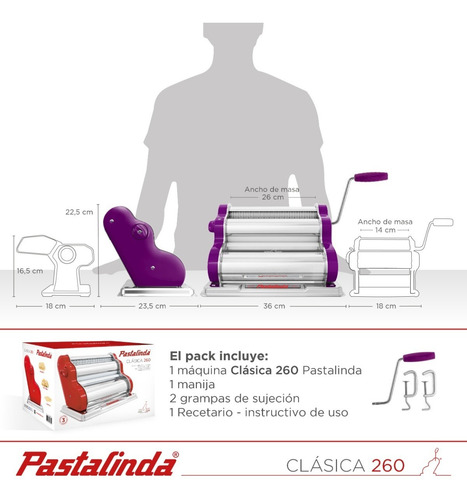 Imagen 8 de 9 de Pastalinda Máquina Clásica 260 Violeta