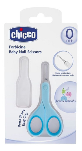 Imagem 3 de 3 de Tesourinha Para Unhas De Bebê Com Protetor Chicco - Azul