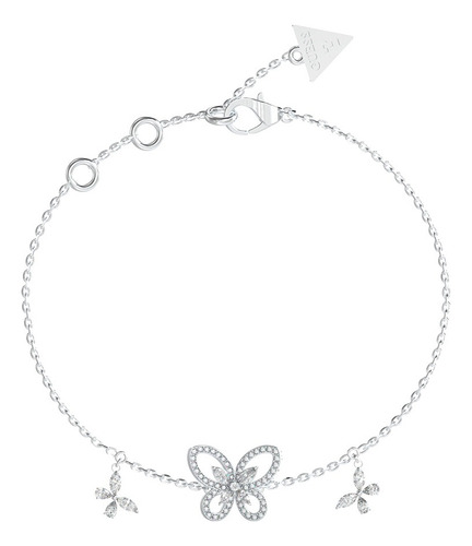 Pulsera Guess Plateado Mujer Acero Inoxidable Lily Diámetro 9 Cm Largo 18 Cm