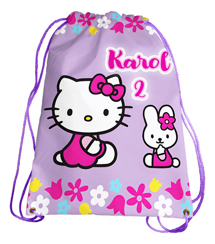 Morralitos Personalizados Recuerdos Hello Kitty 15 Pzs