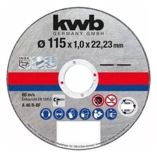 Discos De Corte 115 Mm Kwb 115 X 1 Mm X10 Unidades