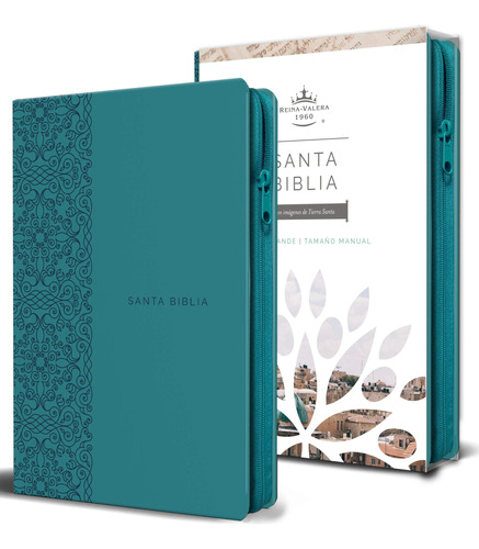 Biblia Rv/60 Letra Grande Tamaño Manual Aguamarina