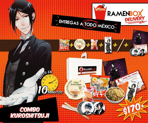 Combo Kuroshitsuji, Ramen, Arroz Y Coleccionables