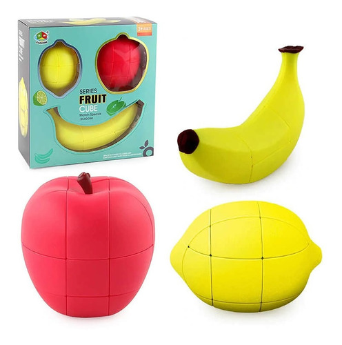 Pack Cubos Rubik Fanxin Fruit Pack Apple Lemon + Regalo